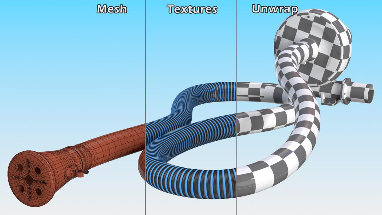 Exhaust Fume Extraction System Single Duct 3D