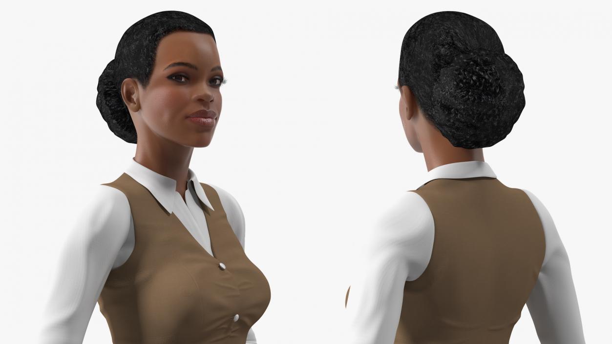 3D model Light Skin Business Style Woman Standing Pose