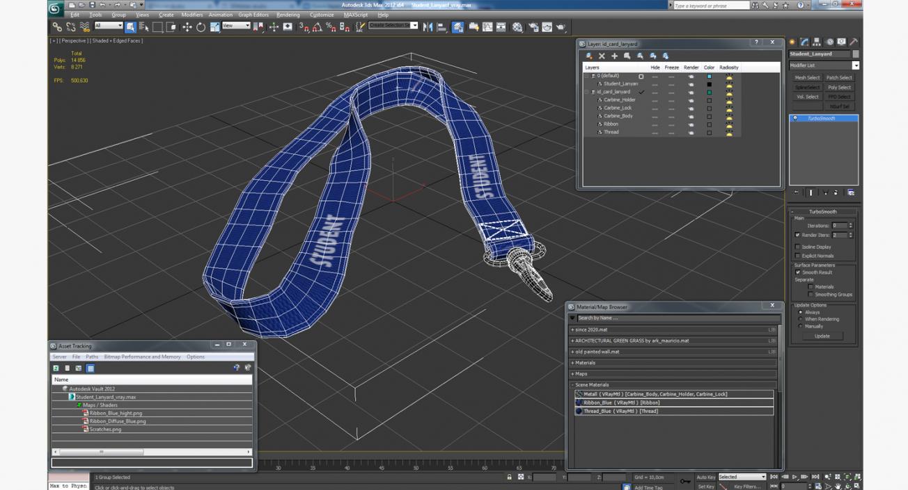 3D model Student Lanyard