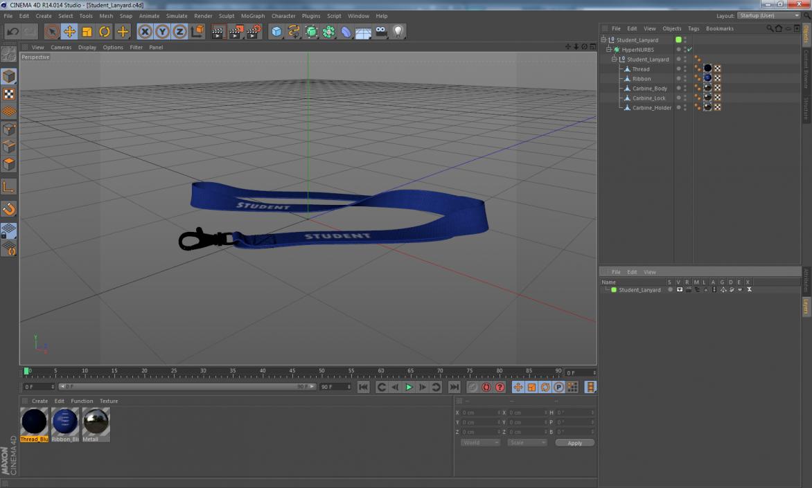 3D model Student Lanyard