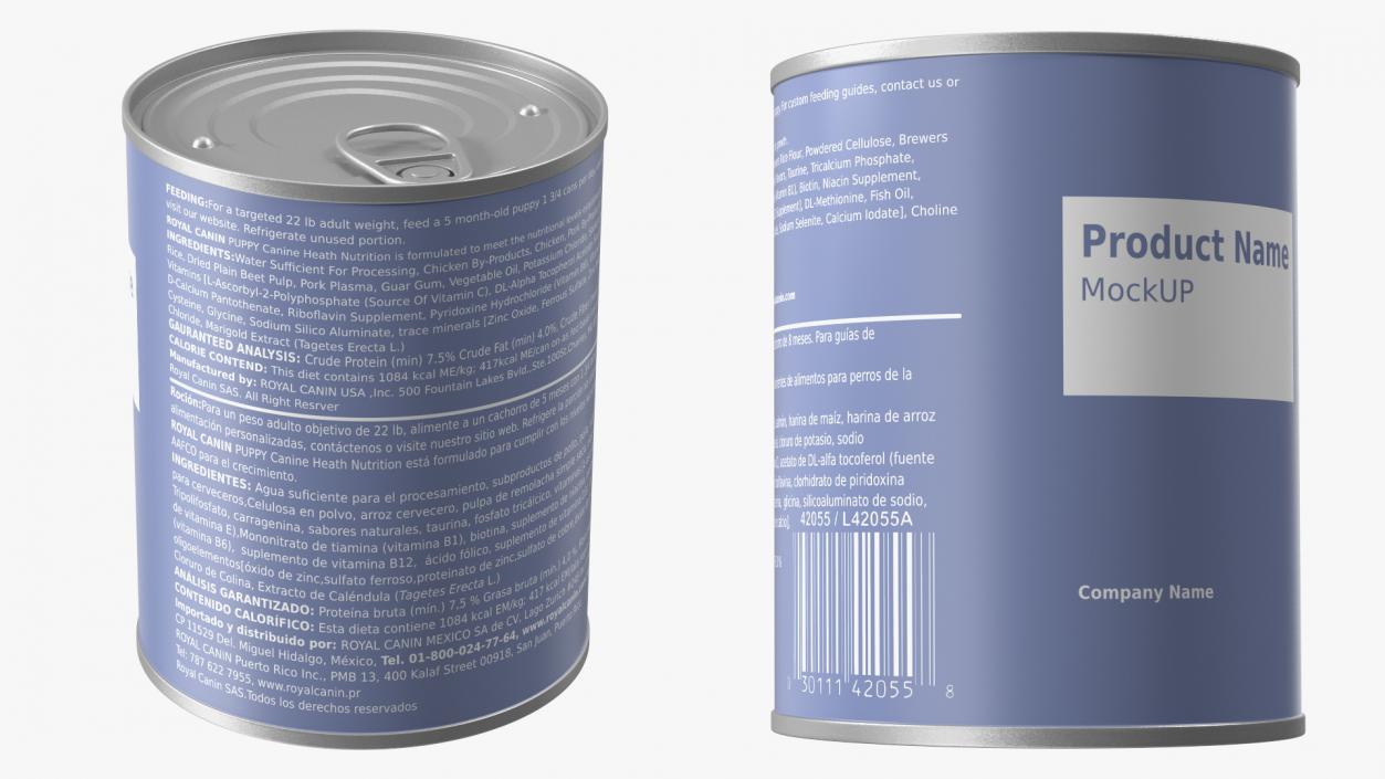 3D Canned Food Mockup model