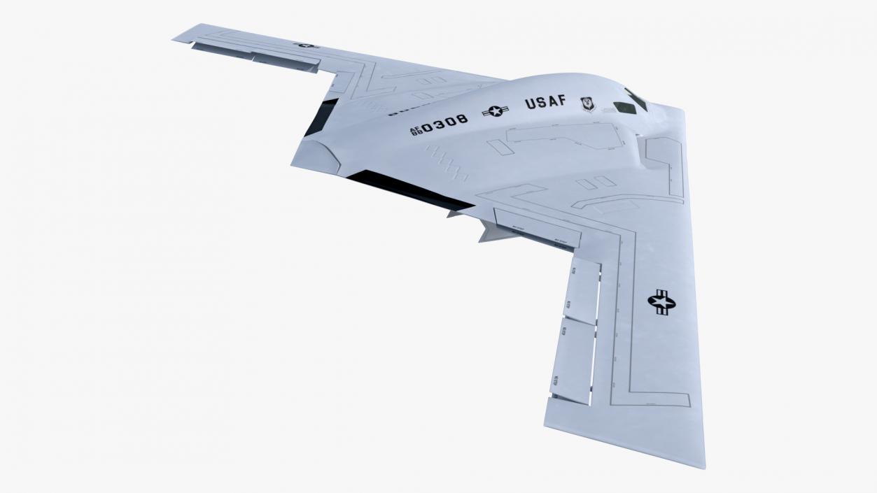 3D B-21 Raider Long-Range Aircraft Rigged model