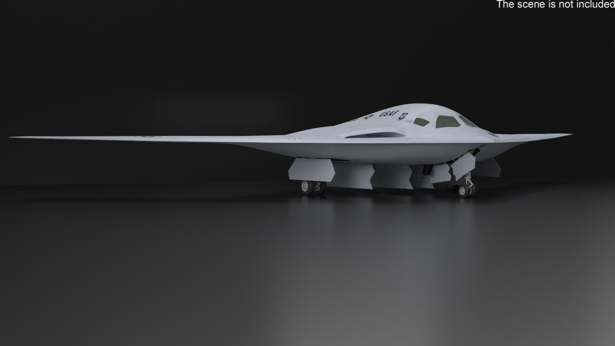 3D B-21 Raider Long-Range Aircraft Rigged model