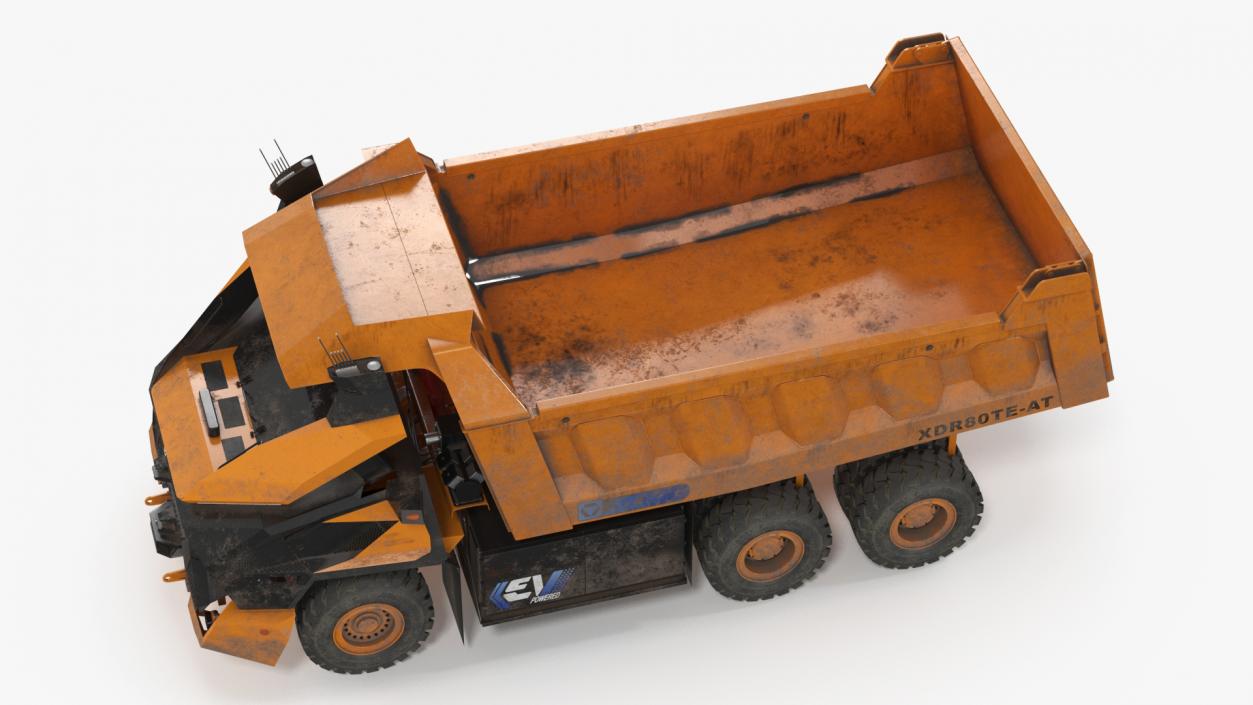 3D Electric Autonomous Dump Truck XCMG Dirty Rigged model