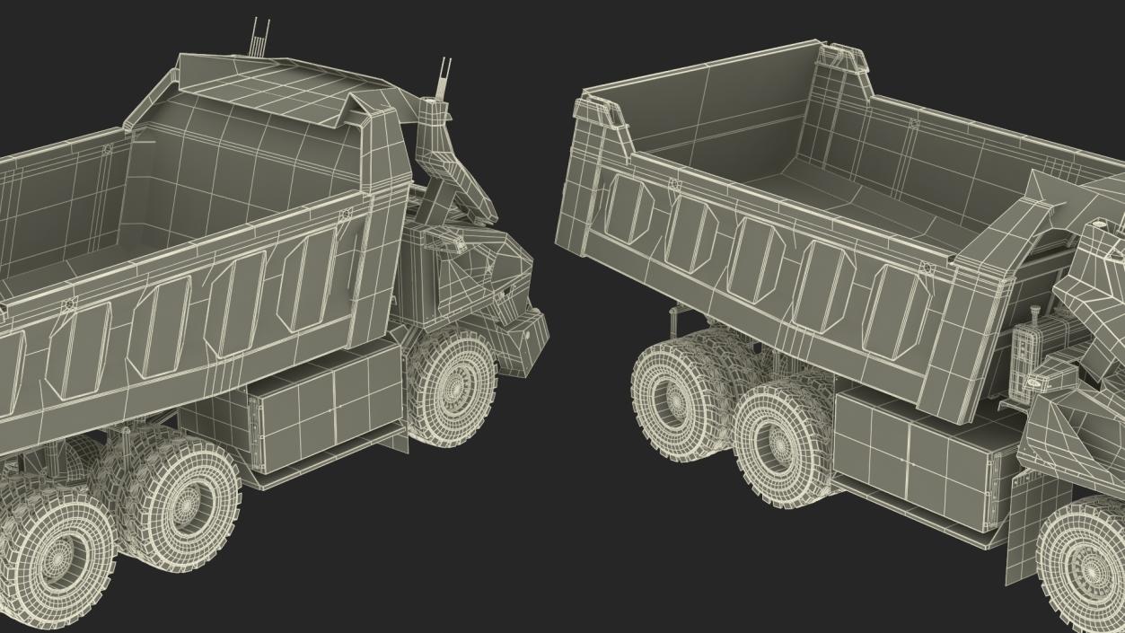 3D Electric Autonomous Dump Truck XCMG Dirty Rigged model