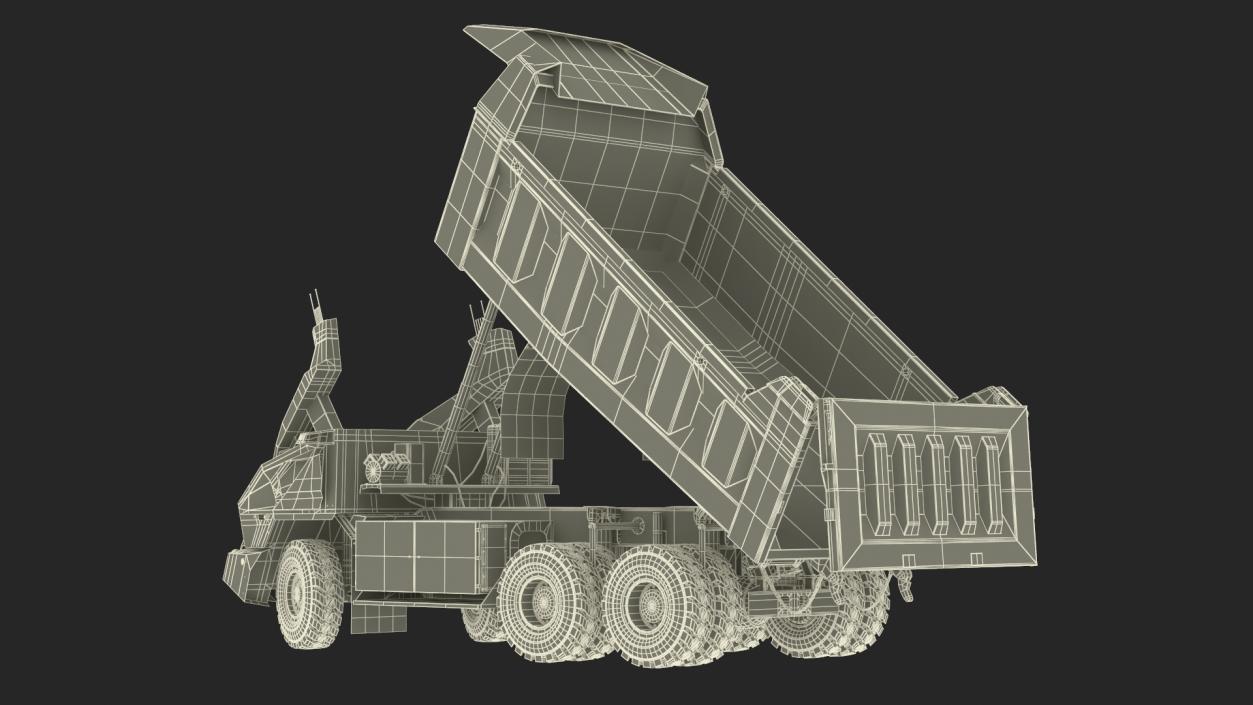 3D Electric Autonomous Dump Truck XCMG Dirty Rigged model