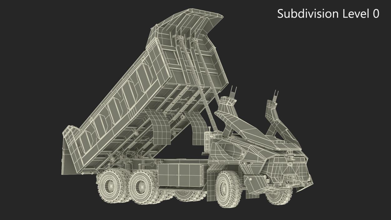 3D Electric Autonomous Dump Truck XCMG Dirty Rigged model