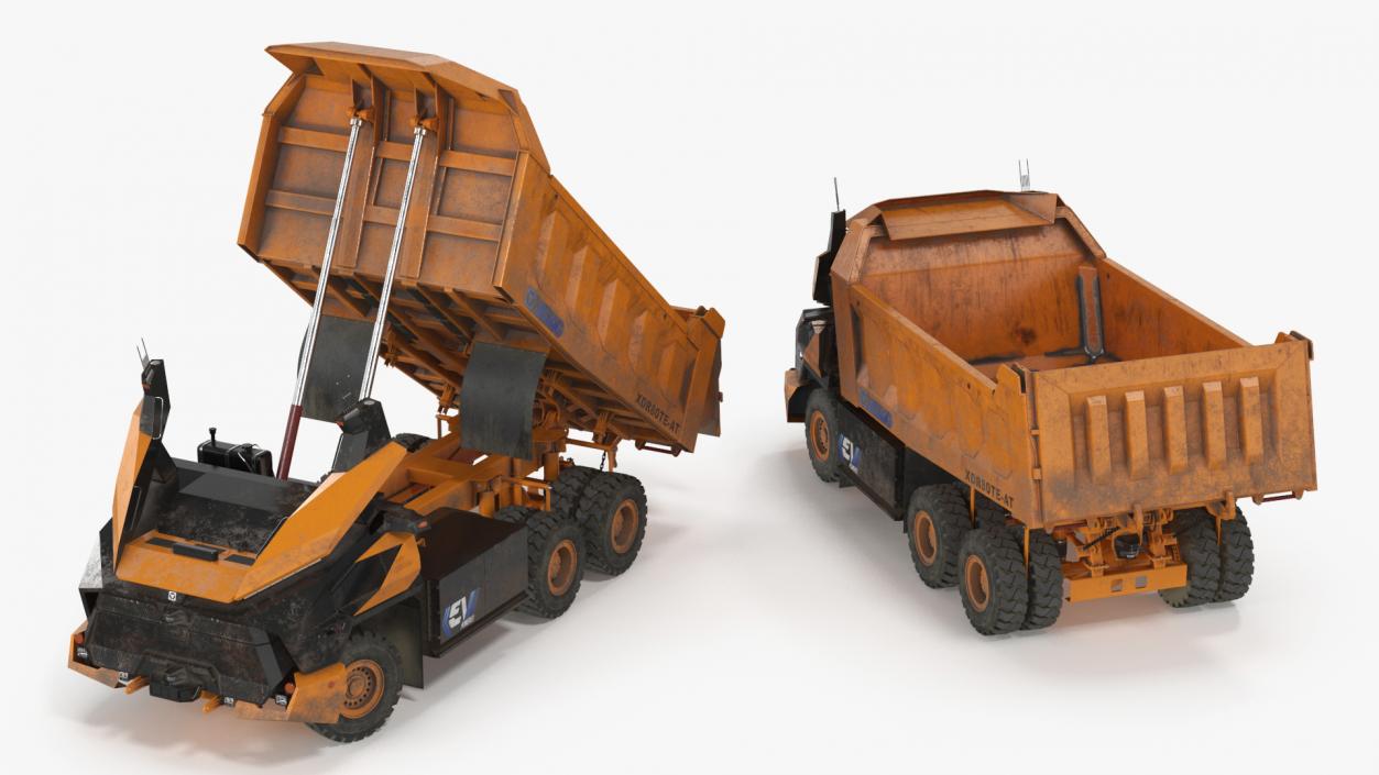 3D Electric Autonomous Dump Truck XCMG Dirty Rigged model