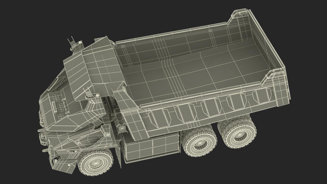 3D Electric Autonomous Dump Truck XCMG Dirty Rigged model