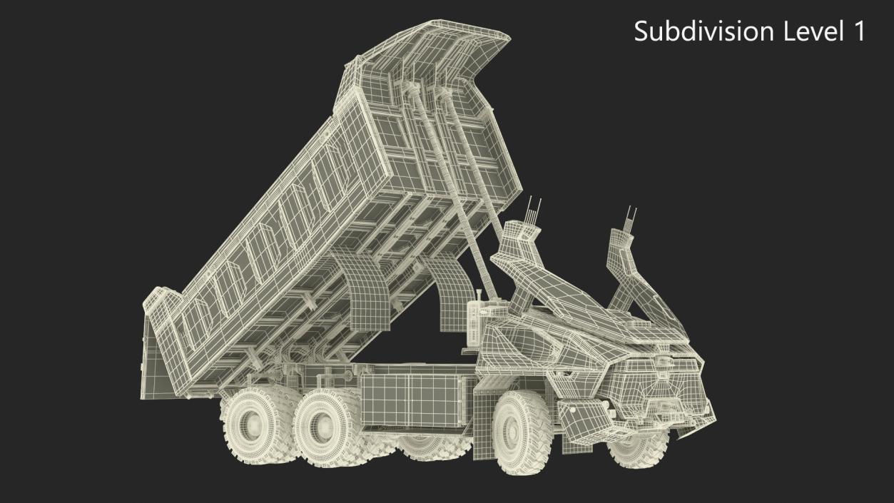 3D Electric Autonomous Dump Truck XCMG Dirty Rigged model