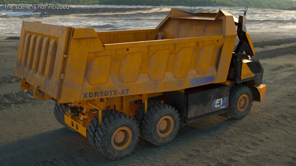 3D Electric Autonomous Dump Truck XCMG Dirty Rigged model