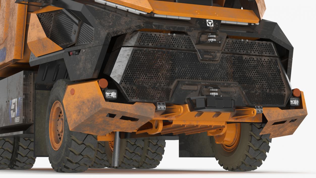 3D Electric Autonomous Dump Truck XCMG Dirty Rigged model