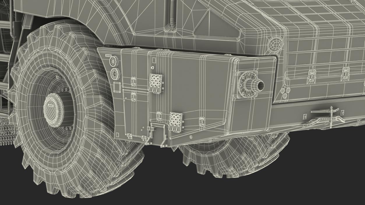 3D model Road Recycler and Soil Stabilizer Rigged