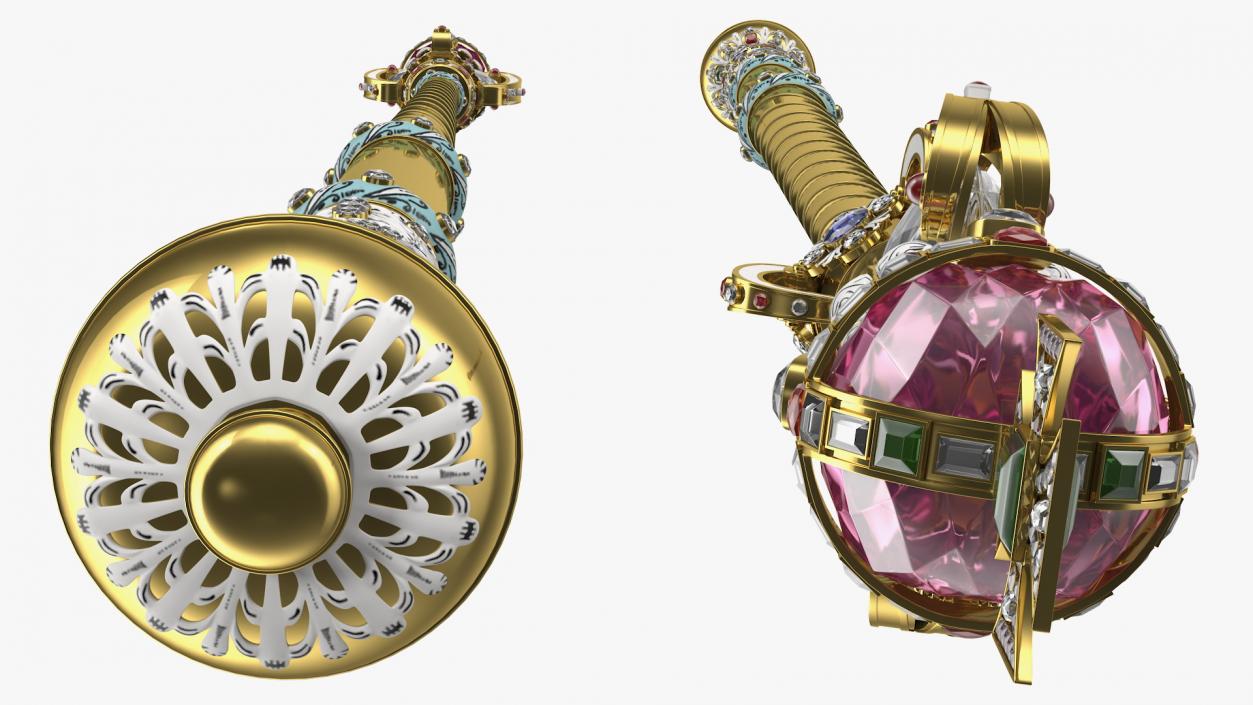 3D The Sovereigns Sceptre with Cross model