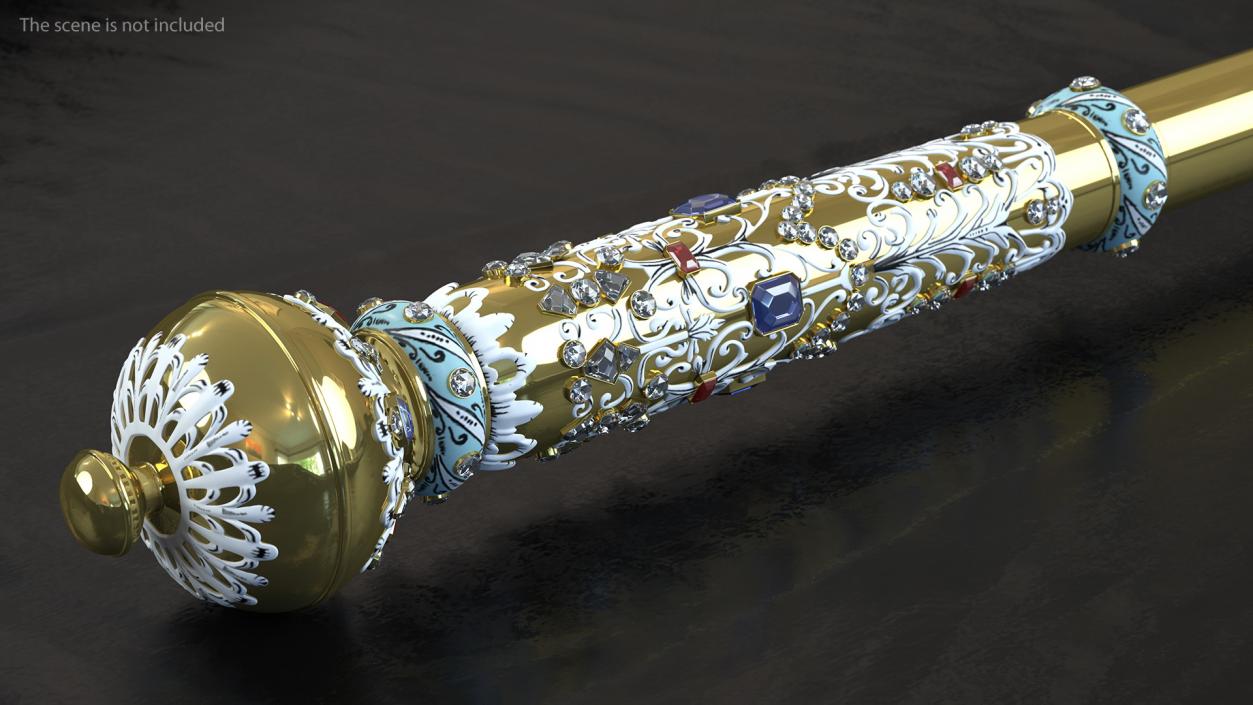 3D The Sovereigns Sceptre with Cross model