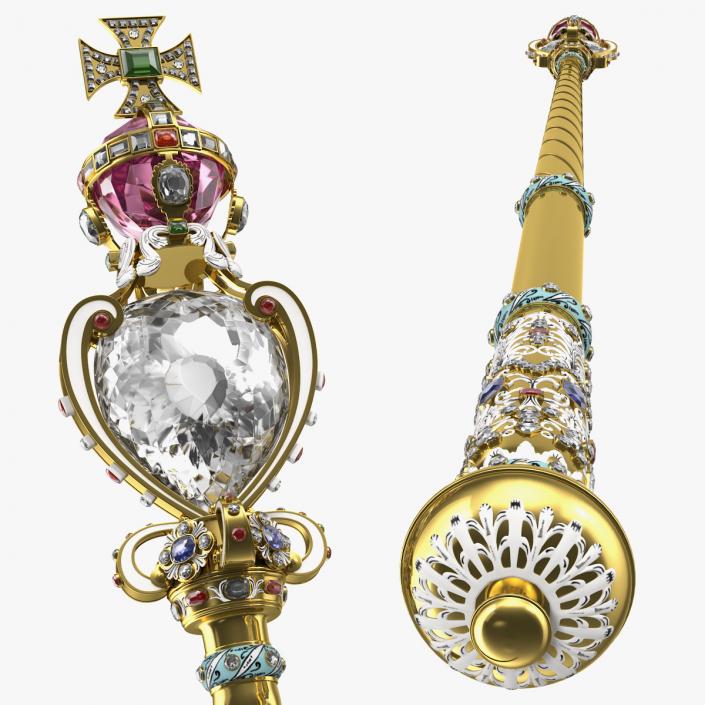 3D The Sovereigns Sceptre with Cross model