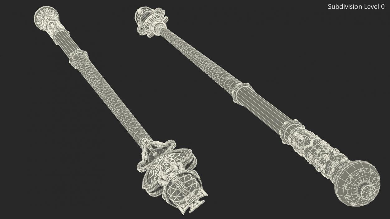 3D The Sovereigns Sceptre with Cross model