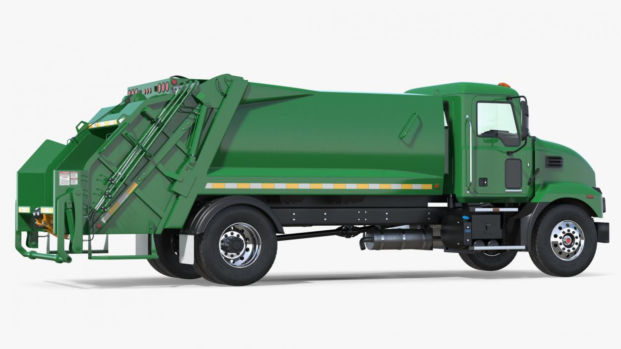 Medium-Duty Garbage Truck Rigged 3D