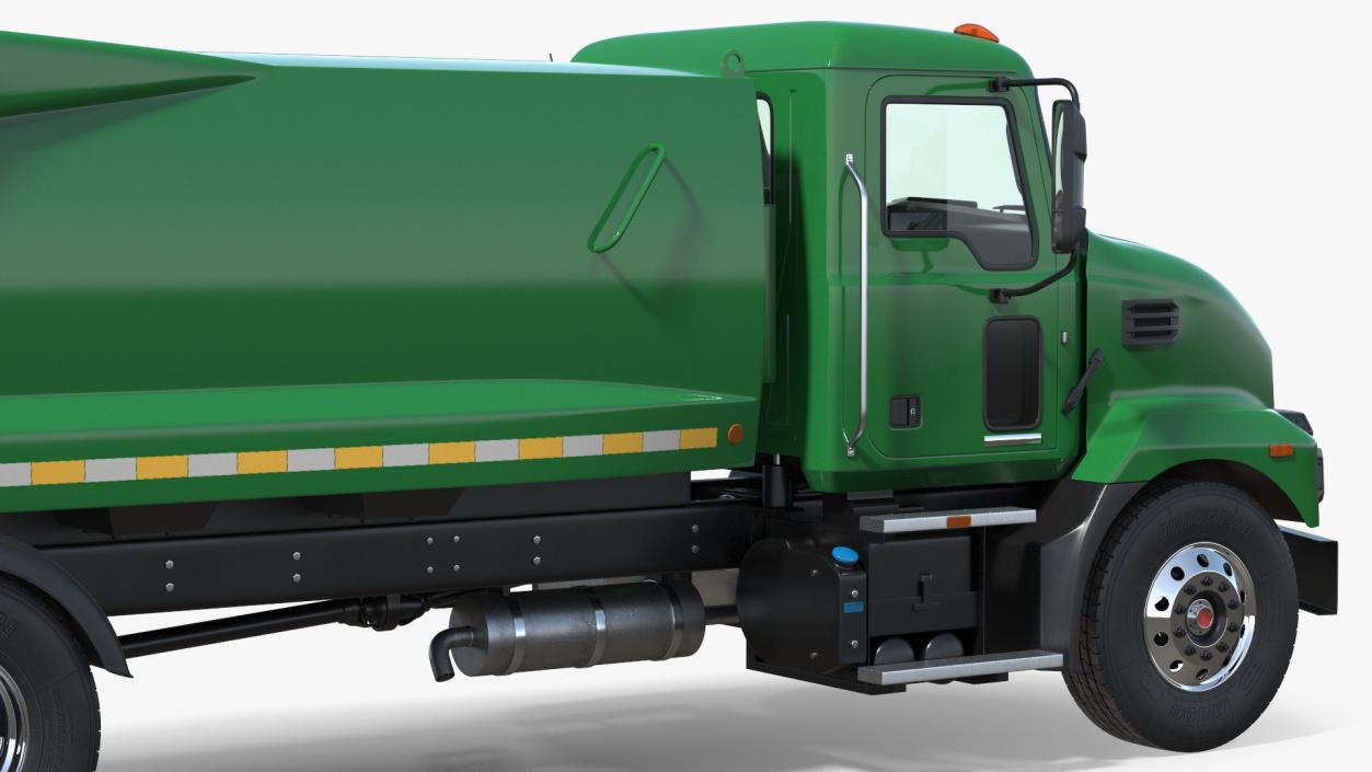 Medium-Duty Garbage Truck Rigged 3D