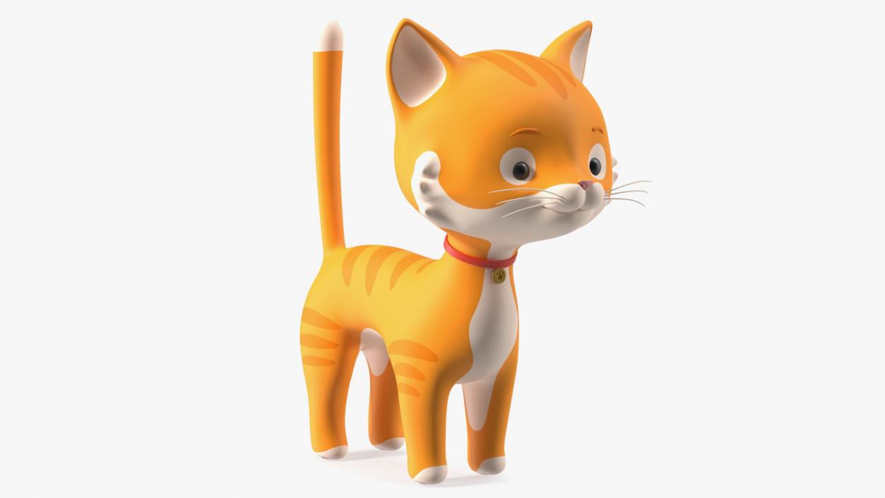 Small and Funny Cartoon Cat 3D