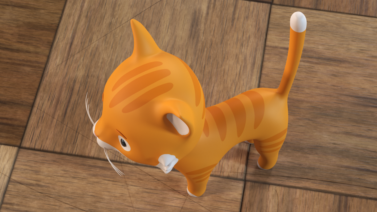 Small and Funny Cartoon Cat 3D