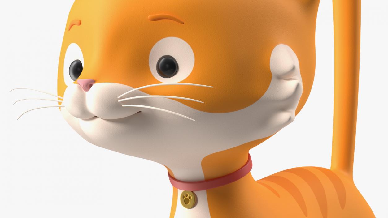 Small and Funny Cartoon Cat 3D