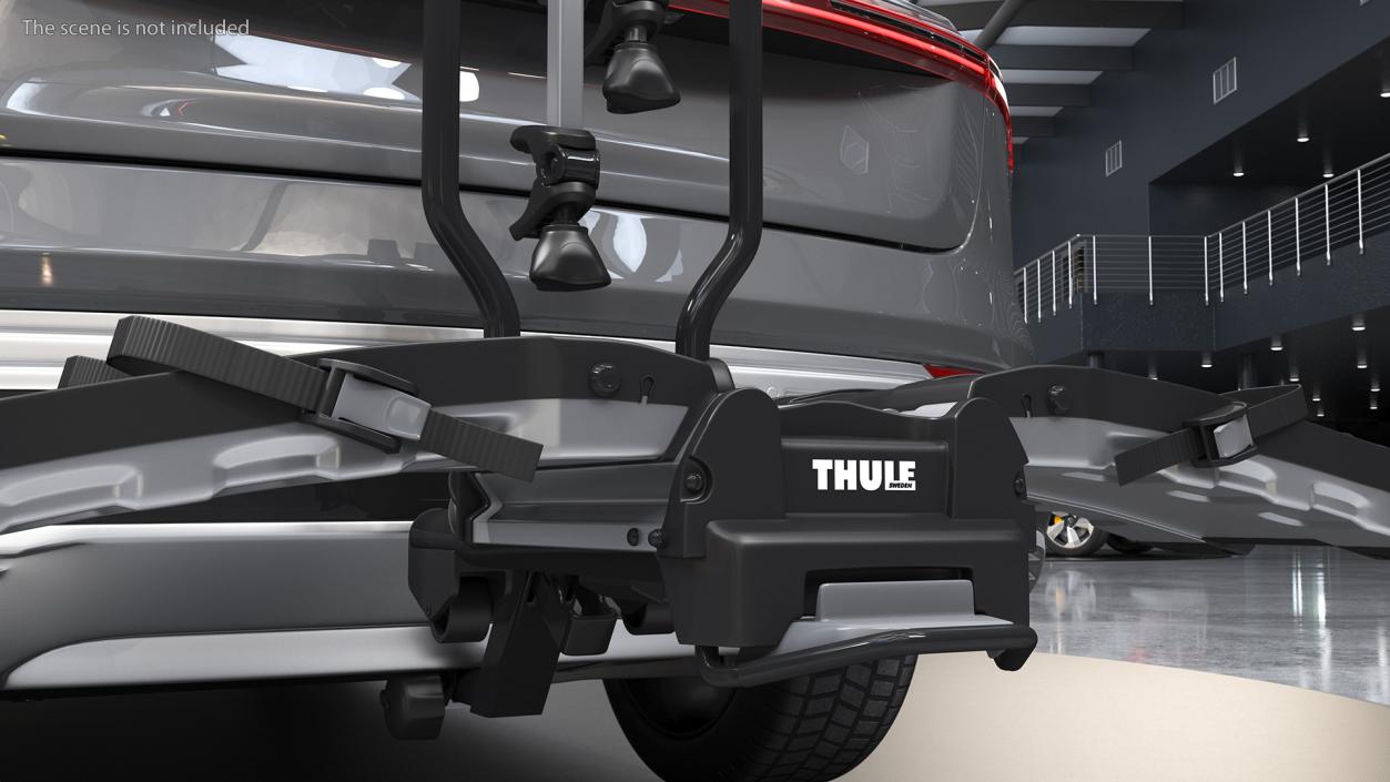 Hitch Bike Racks Thule EasyFold XT2 Rigged 3D