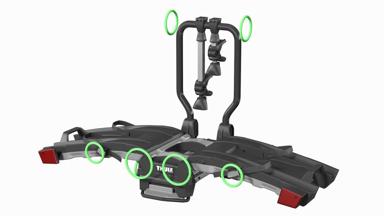 Hitch Bike Racks Thule EasyFold XT2 Rigged 3D