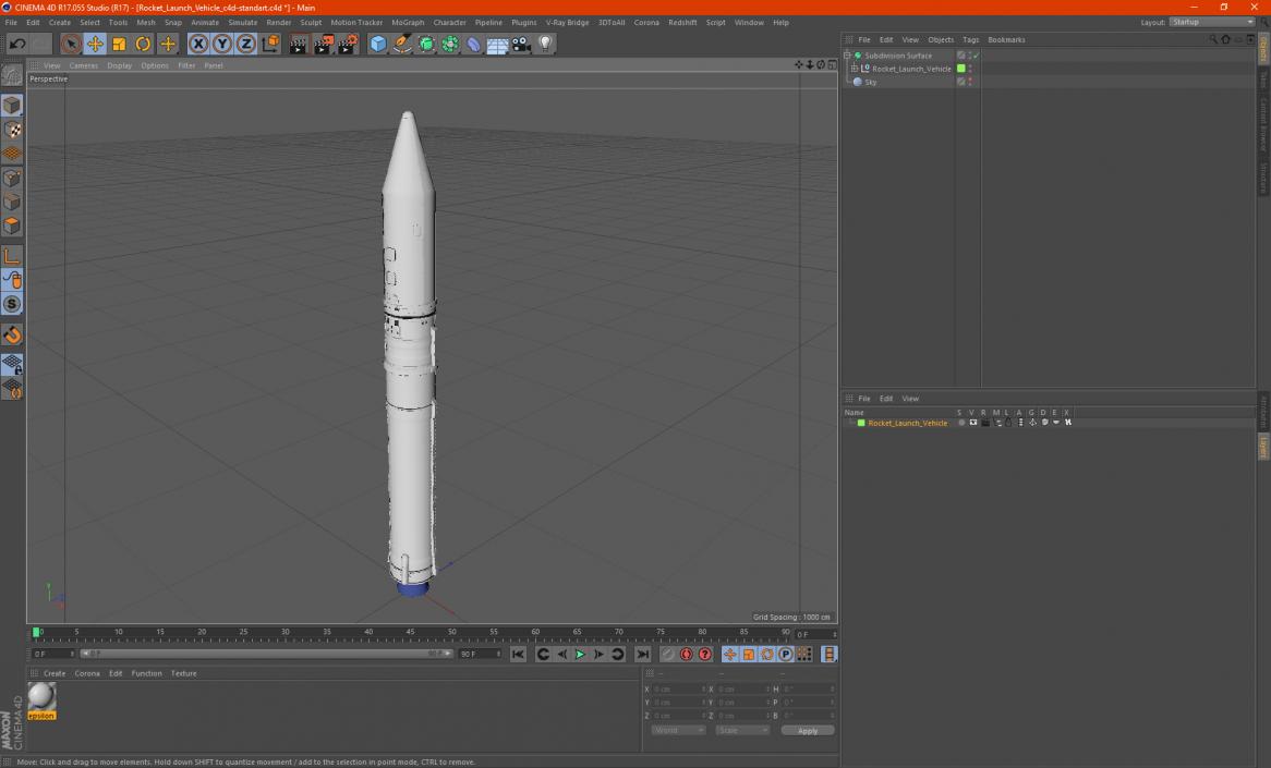 3D Rocket Launch Vehicle