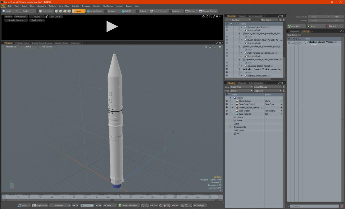 3D Rocket Launch Vehicle