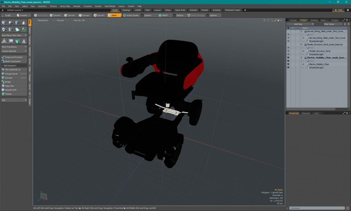 3D Electric Mobility Chair model