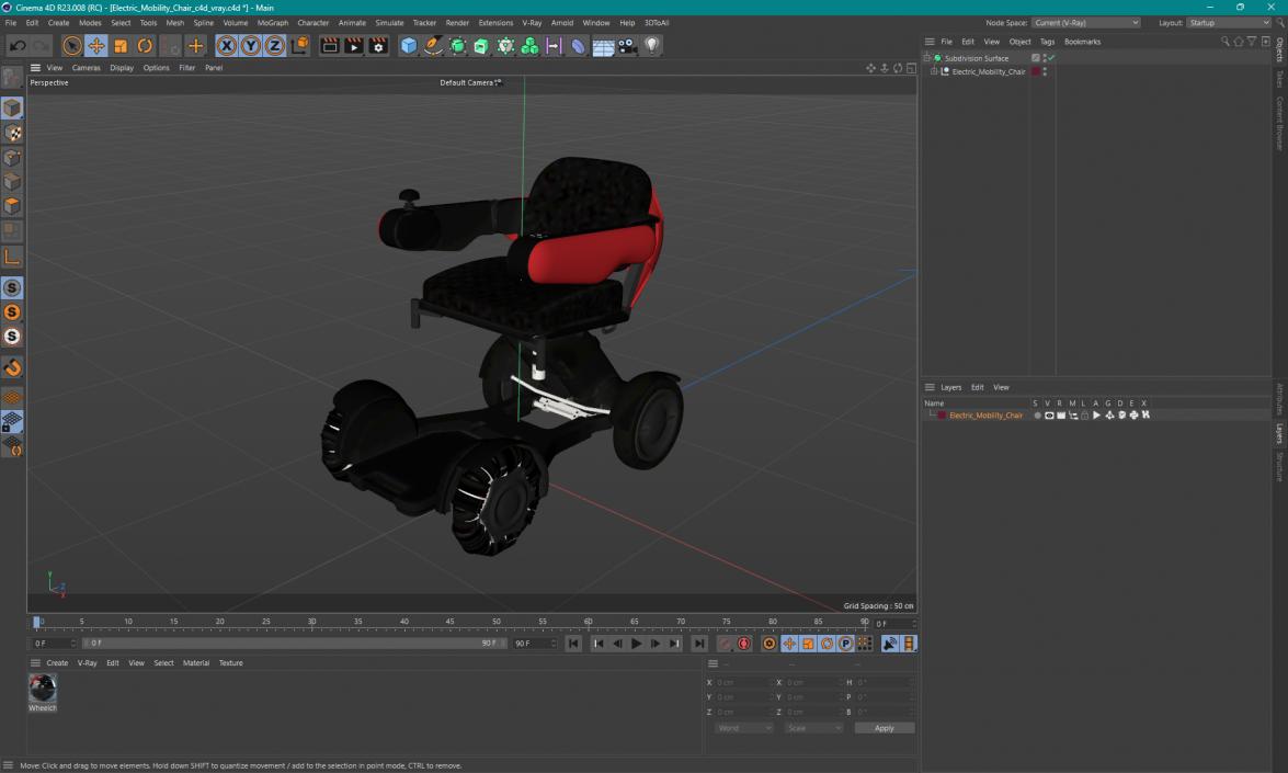 3D Electric Mobility Chair model