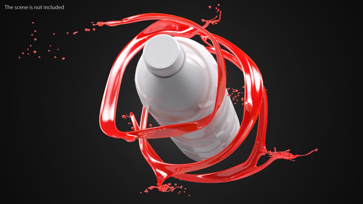 3D Abstract Liquid Splash Red