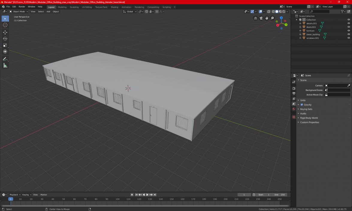 3D model Modern Modular Office Building