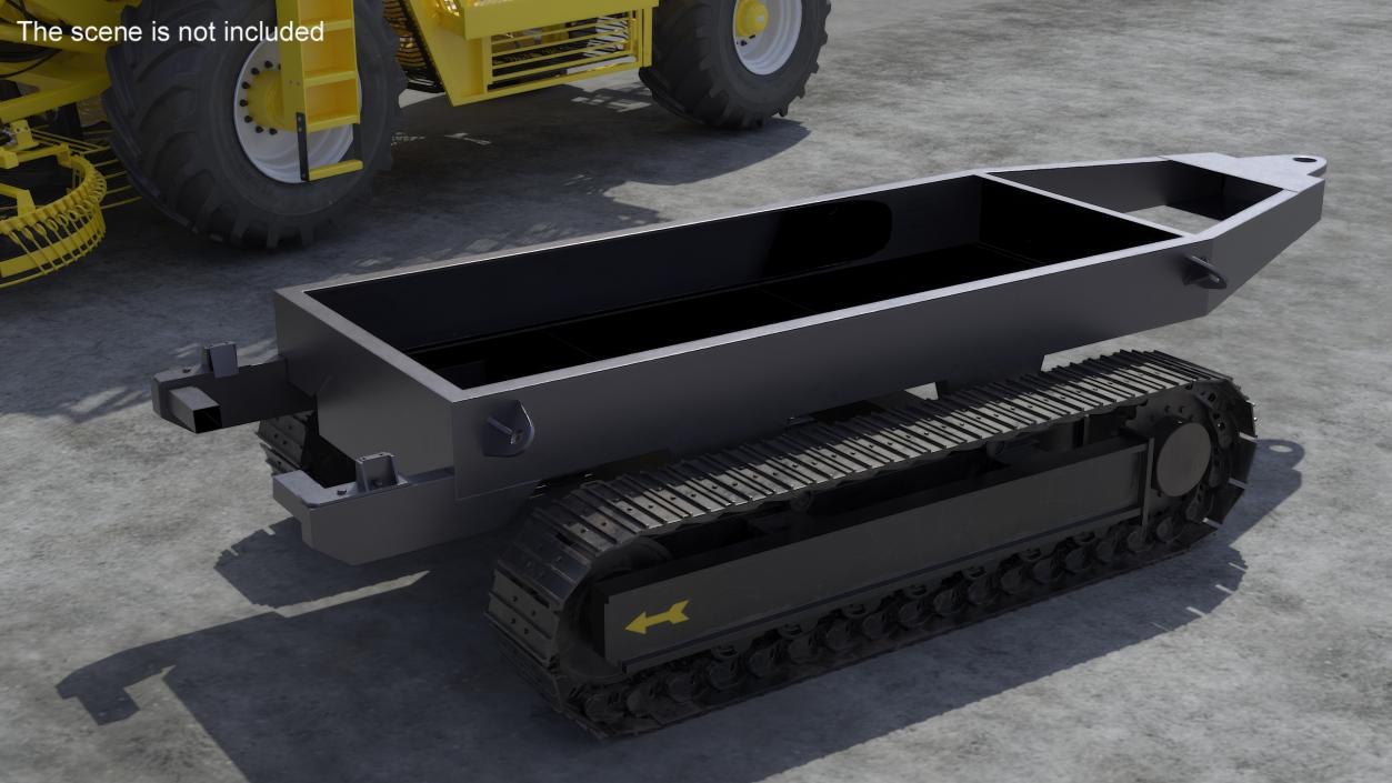 Crawler Chassis for Portable Concrete Pump 3D