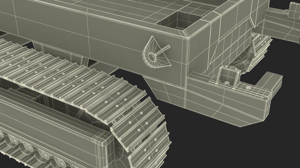 Crawler Chassis for Portable Concrete Pump 3D