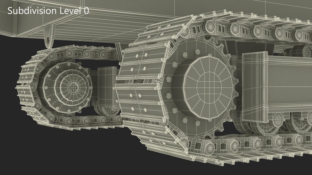 Crawler Chassis for Portable Concrete Pump 3D