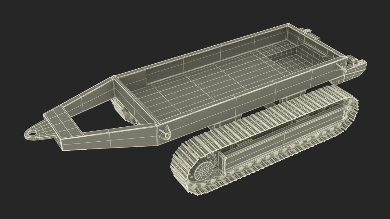 Crawler Chassis for Portable Concrete Pump 3D