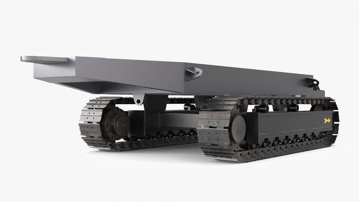 Crawler Chassis for Portable Concrete Pump 3D