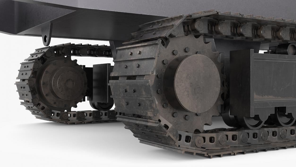 Crawler Chassis for Portable Concrete Pump 3D