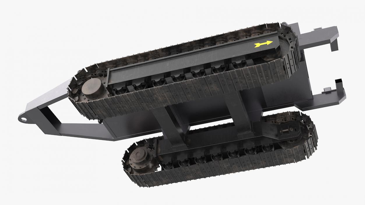 Crawler Chassis for Portable Concrete Pump 3D