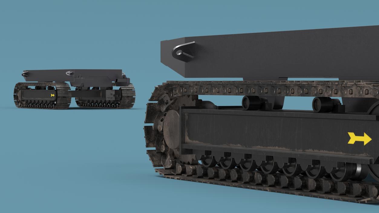 Crawler Chassis for Portable Concrete Pump 3D