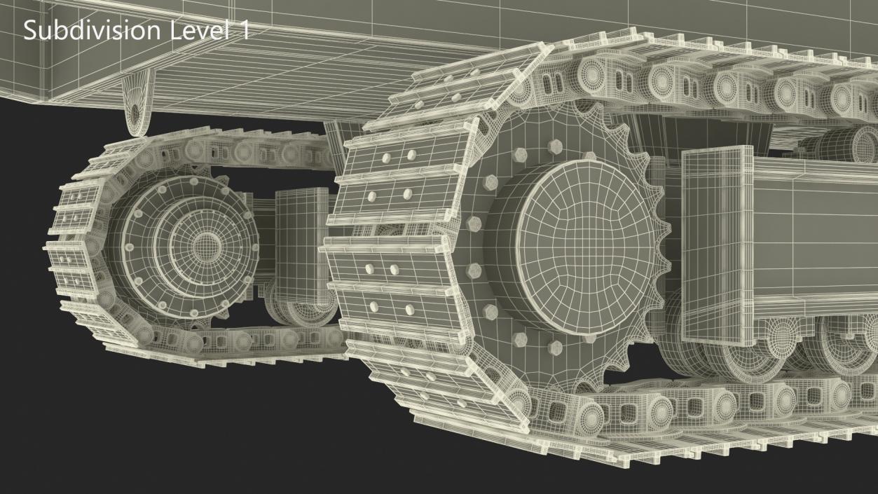 Crawler Chassis for Portable Concrete Pump 3D