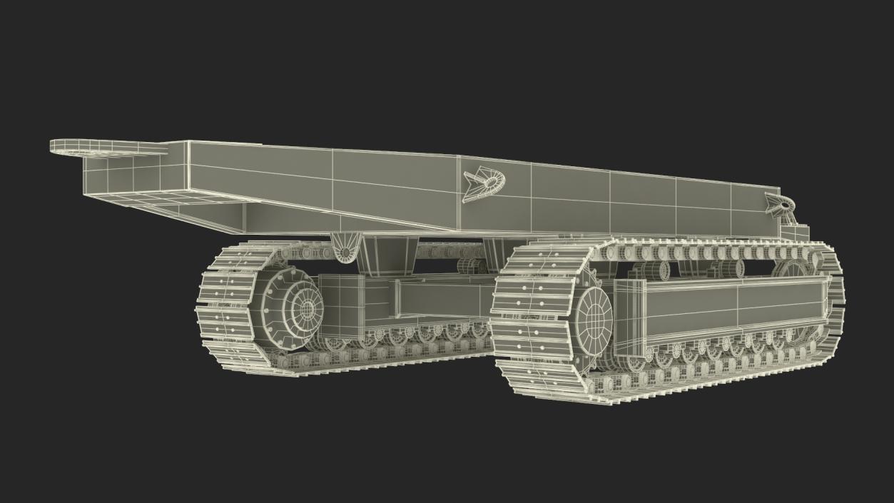 Crawler Chassis for Portable Concrete Pump 3D