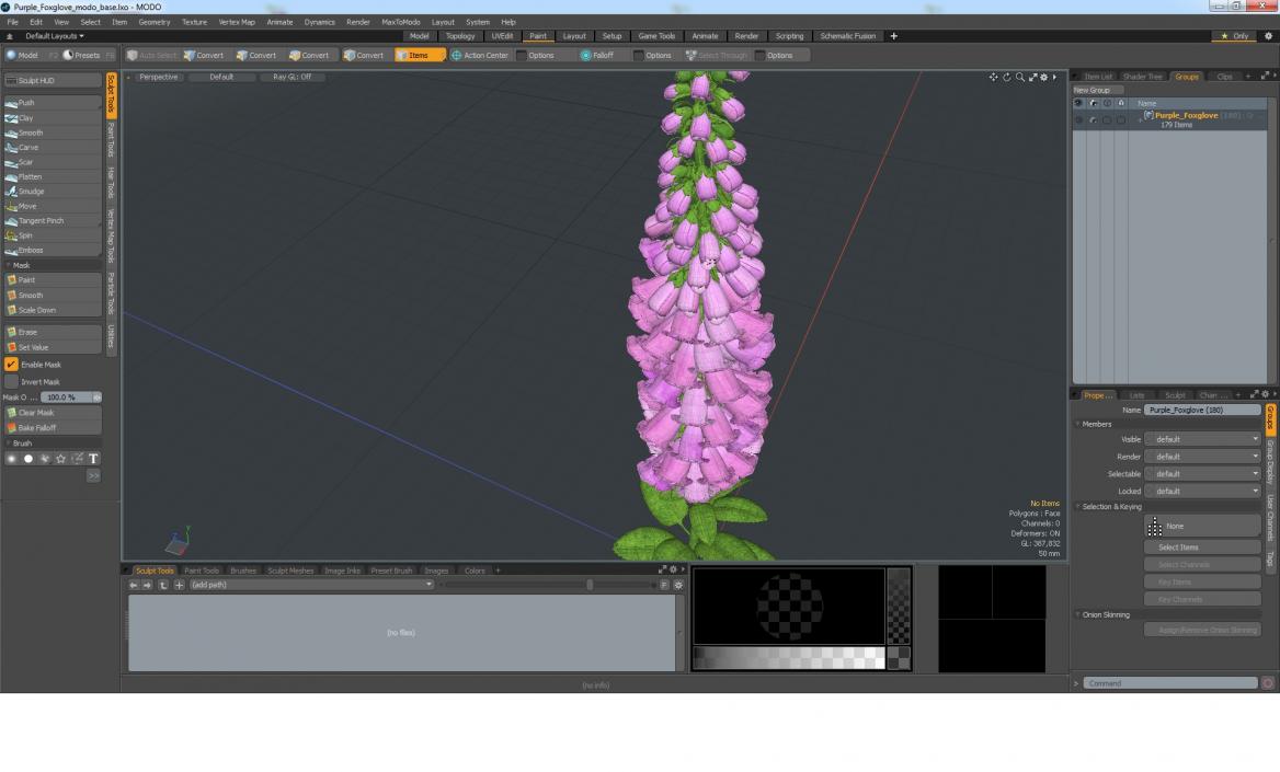 3D model Purple Foxglove