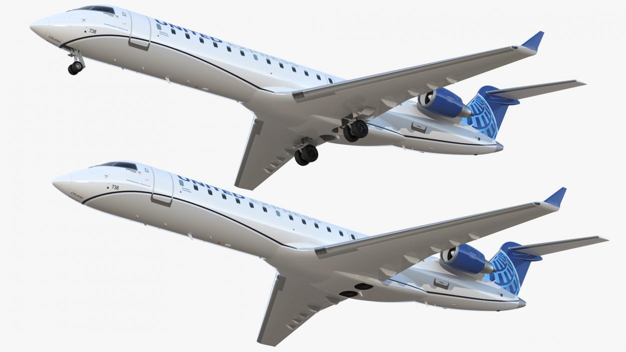 Bombardier CRJ550 Regional Jet United Express Flight 3D