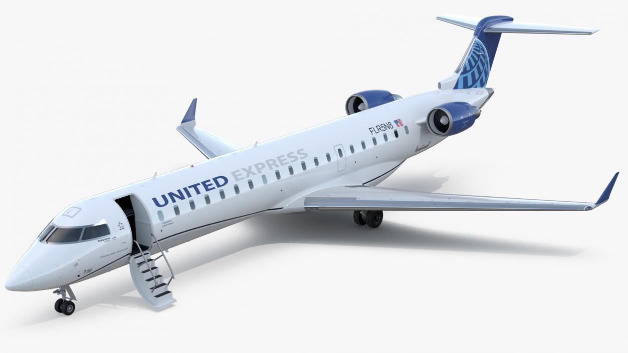 Bombardier CRJ550 Regional Jet United Express Flight 3D