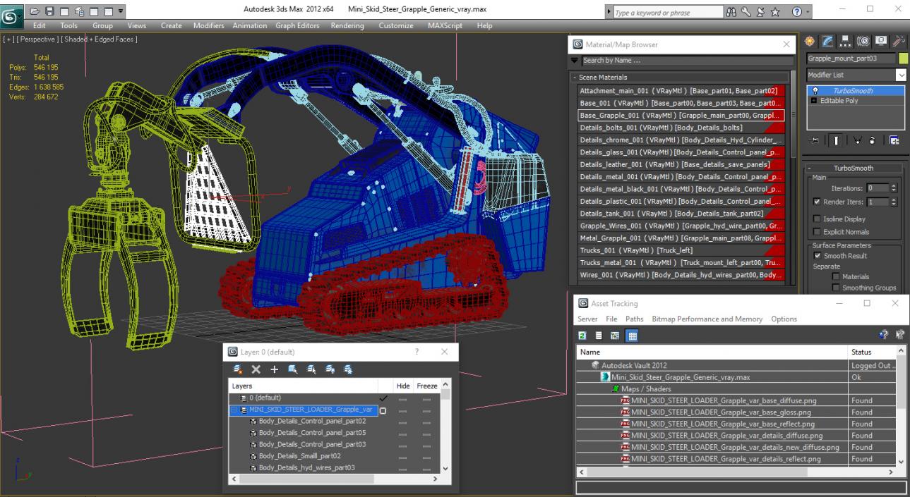 3D Mini Skid Steer Grapple Generic