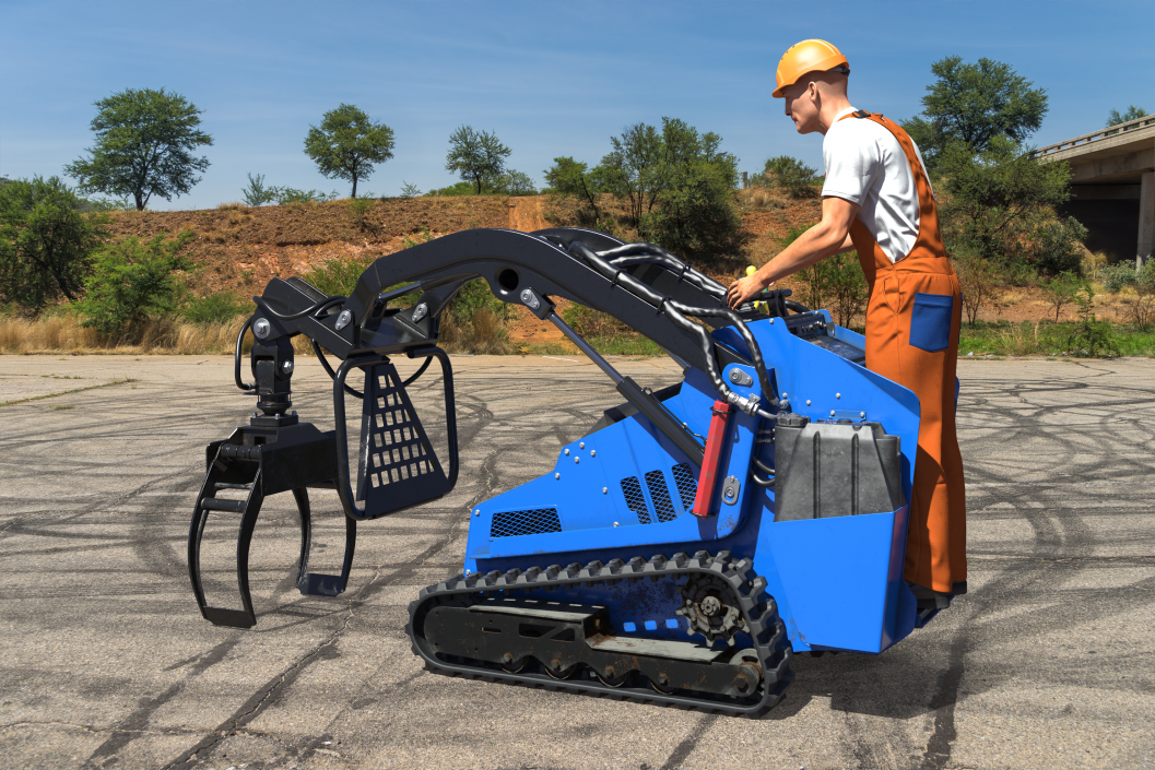 3D Mini Skid Steer Grapple Generic