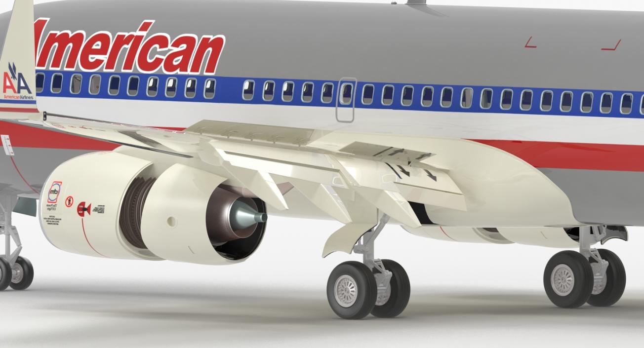 Boeing 737-700 American Airlines Rigged 3D model